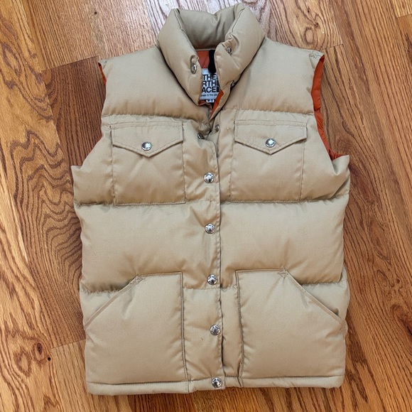 The North Face Jackets & Blazers - THE NORTH FACE Vintage 70s/80s Tan &‎ Orange Made In USA Down Puffer Vest Small